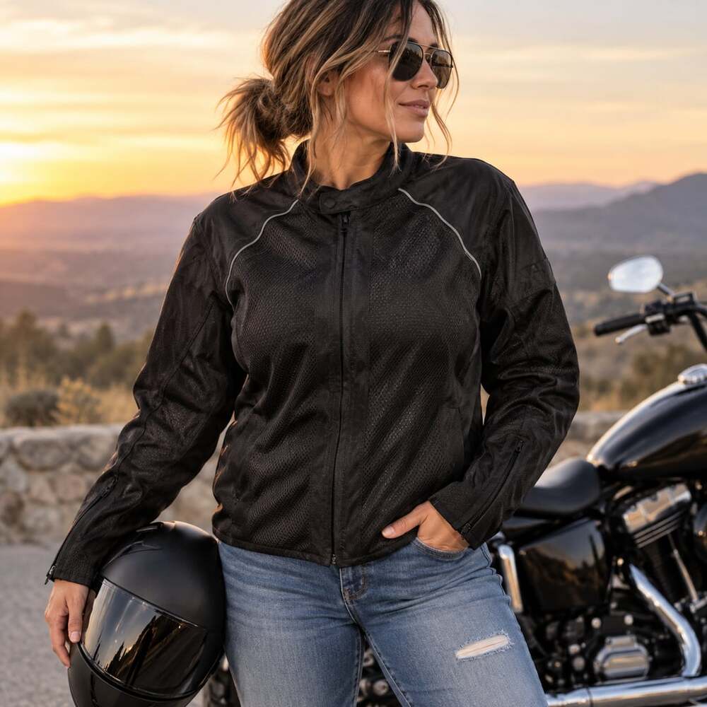Bilt Motorcycle Jacket Women’s 3XL Black Mesh Riding Outdoor